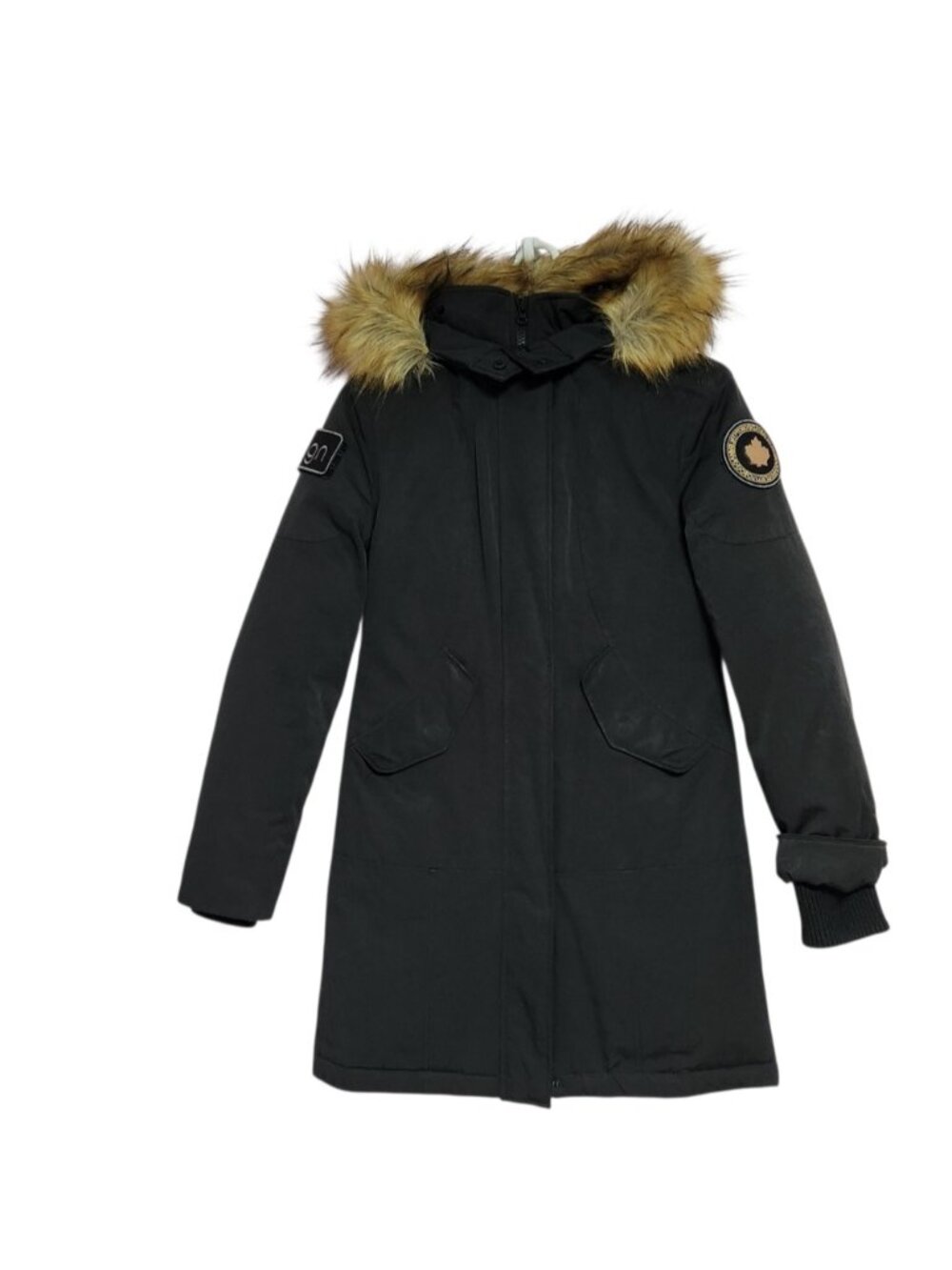 Black TBGN Parka with Faux Fur Trim